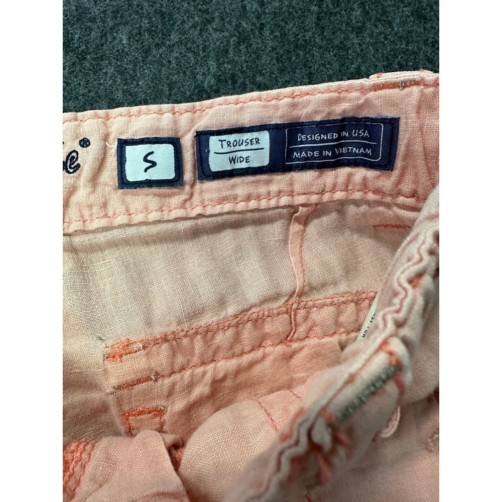 Miss Me Cargo 100% Linen Wide Leg Trouser Pants Coral Pink Small Lagonlook Beach - Picture 9 of 16